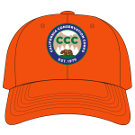 Orange baseball hat with CCC logo